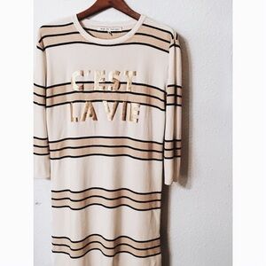 English Factory C’est La Vie midi knit dress NWOT